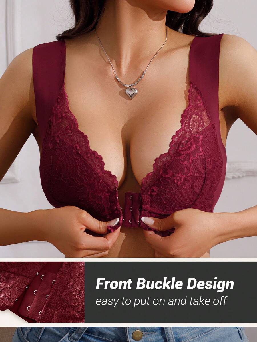 一件式前开式性感露背休闲内衣 - 舒适简约休闲 - 运动休闲可爱 - 清纯可爱 - 甜美浪漫 - 法式浪漫 - 田园成熟魅力 - 优雅休闲 - 常规成熟魅力 - 奢华无钢圈/可拆卸衬垫针织面料支撑舒适内衣