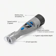 Dremel宠物指甲磨甲器 - 专业双速静音宠物指甲修剪器 - 适用于小型、中型和大型犬猫，可无痛修剪和打磨指甲（不含电池） - 彩色 - 查看 11