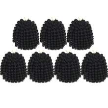 8/10/12英寸牙买加弹力卷曲钩针辫子假发，卷曲弹力钩针辫子接发，扭辫钩针假发 - 彩色 - 查看 10