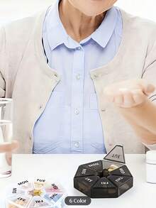 Portable 7-Day Pill Box Weekly 7-Grid Pill Storage Box Round Tablet Storage Box Portable And Sealable Tablet Finishing Box For Vitamins And Pills Travel Medicine Split Packaging Pill Box Suitable For Outdoor Travel And Office Travel Essential For Men And Women Travel Essentials Travel Accessories Travel Must Haves Beach Vacation Summer Holiday School Accessories Back To School Supplies Stuff