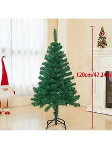 1pc Artificial Christmas Tree With Metal Frame (17.72in/47.24in/35.43in/59.1in/70.87in/82.68in) - Full Branch Assembly Without Lights, Stable For Indoor/Outdoor Home, Office And Event Decoration, No Power Required - Green - View 7