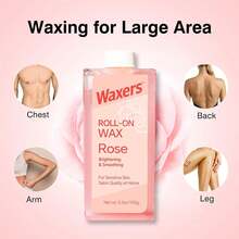 Waxers Roll On Wax Refill For Hair Removal Honey At Home Sugar Roller Waxing Cartridges For Sensitive Skin Depilatory Soft Wax For Legs Arms &Amp; Body 5.3oz 150g 4 Pack - Rose4 - View 4