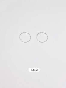 Silver No Clasp Hoop Earrings | Cartilage Small Hoop Earrings Set For Women Men Girls | Hypoallergenic 925 Sterling Silver Tragus Earrings Nose Lip Rings | Huggie Earrings Jewelry For Party Birthday Gift With Beautiful Gift Box | 4 Size Options(Diameter-6mm/8mm/10mm/12mm) | Not Suitable For Pierced Ears That Have Not Yet Healed