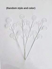 MEHELANY 10Pcs/4Pcs/1Pc/Pack Artificial Christmas Glitter Stems,White Fake Candy Curly Sprays Twigs,Sparkly Twigs Sticks Candy Sprays Curly For DIY Xmas Tree Decor,Vase Fillers,Fireplace,Wedding Decor,Winter Party,Holiday Decor,DIY Xmas Garland Decorations