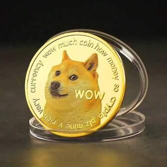 Bitcoin, Dogecoin Commemorative Coins, Virtual Currency, Small Gift For Friends, Metal Crafts, Stationery
