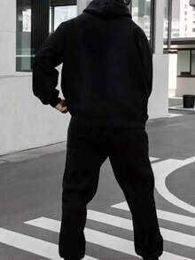 Unisex  Hoodie Set For Men And Women, Winter Sweatshirt, NEW-YORK - ĐEN/ĐEN - Xem 2