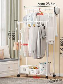 1 Stück Einzel-/Doppelstangen Kleiderständer, platzsparend mit Metallrahmen, geeignet für Schlafzimmer, Balkon, vielseitig zum Trocknen, Lagern und Organisieren von Kleidung, höhenverstellbar, freistehende tragbare Ausführung für kleine Wohnungen, Eingangsbereich, Waschküche, Schrankerweiterung, Geschenk für Hausbesitzer, Studentenwohnheim-Grundausstattung, bereit für Halloween, Thanksgiving, Weihnachten, kompakt faltbar für einfache Lagerung und Transport, modernes minimalistisches Design zur Maximierung des Stauraums und Verbesserung der Organisation. - Verschiedenfarbig - Übersicht 6