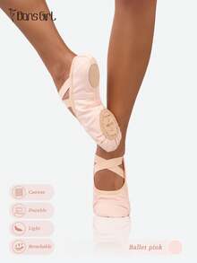 DonsGirl 1 Pair Of Women's Professional Ballet Shoes - Breathable & Light Canvas, Ideal For Modern/ Classical Dance And Yoga - Baby Pink - View 9