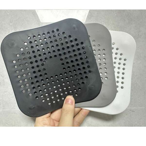 3pcs/1pc Silicone Hair Filter And Drain Plug For Bathtub And Shower - Prevents Clogs And Odors
