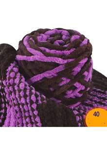 1/3pcs Chunky Chenille Yarn For Knitting, 1 Ply Jumbo Ice Yarn Bulk 100g Skeins, Soft DIY Crochet Thread For Blankets, Slippers, Hats, Scarves Handmade Craft Supplies Christmas Gift - Multicolor - View 32