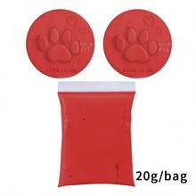 宠物爪印泥，20克柔软蓬松粘土材料，DIY手印脚印、指纹脚印 - 彩色 - 查看 14