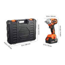 Cordless Impact Wrench, 280 Ft-Lbs / 380 N.M High Torque, 3/8 Inch, 20V Electric Impact Wrench With Brushless Motor, 4Ah Battery, Charger, 5 Sockets And Belt Clip, For Car Tire Truck DIY - 3/8 Inch 1*4Ah - View 10
