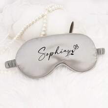 Customized Eye Mask, Bridesmaid Gift, Bridesmaid Invitation Gift, Customized Sleep Mask, Satin Eye Mask, Gift For Her, Personalized Wedding Gift - Multicolor - View 6