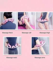 Rullo da massaggio sportivo anti-cellulite, massaggiatore per corpo e gambe, dispositivo per allenamento yoga a forma di U per rilassamento muscolare, accessori per ginnastica e fitness (rullo a goccia d'acqua)