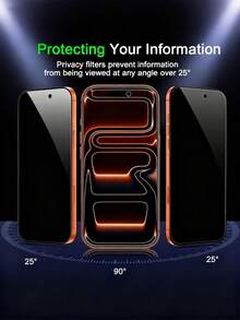 5片装隐私屏幕保护膜，兼容 15/15 Plus/15 Pro/15 Pro Max/14/14 Plus/14 Pro/14 Pro Max/13 Mini/13/13 Pro/13 Pro Max/12 Mini/16/16 Pro/16 Plus/16 Pro Max/17/17 Air/17 Pro/17 Pro Max，钢化玻璃材质，防刮花、防指纹、防摔、防窥，完美贴合手机壳。