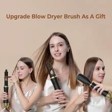 6-In-1 Hot Air Styler – Professional Multifunctional Hair Dryer With Curling Attachments, Straightening Brush & Diffuser - EU C Type Plug(220-240V) - View 4