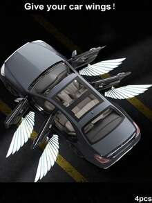 2pcs/4pcs Angel Wing Shaped Car Atmosphere Lights, Let Your Car Have Wings, Multiple Patterns Available (Not Limited To Angel Wings), Plug And Play Door Projection Lamp, Angel Wing Heart Magic Circle Smart Sensor Light, No Wiring Required To Turn On Welcome Lights, Carbon Fiber Pattern Magnetic Door Projection Light, LOGO Floor Lamp (Batteries Not Included), Perfect Gift For Boyfriend, Father, Friends, Valentine''s Day Gift