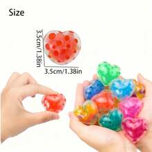 24 pièces Mini Jouets Squishy en forme de cœur pour la Saint-Valentin, avec balles à presser, cadeaux de fête pour enfants et adultes, en couleurs vives et raffinées, jouets sensoriels à presser, récompenses en classe, remplissages de sacs cadeaux, garnitures de bas de Noël, cadeaux de la Saint-Valentin, variétés assorties - Multicolore - Voir 4