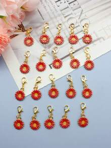 Brelocuri cu flori 5/10/20 buc, potrivite pentru cadouri, portofele, rucsacuri, rucsacuri și genți de mână, diverse culori, catarame pentru drumeții, cadouri de Ziua Recunoștinței