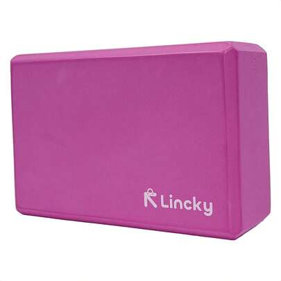  Bloque de yoga Lincky, ladrillo de pilates ideal para entrenamiento en casa y gym. Colores rosa, negro, gris y azul, mismo producto en diferentes colores para combinar con tu equipo de ejercicios.