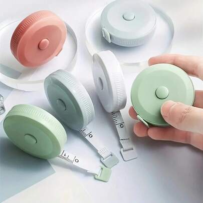 1Pc Portable Compact Double Sided Tape Measure Random Hue For Clothes Use