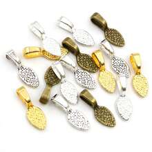 40pcs Glue-On Flat Pad Bails Spacer Bead Charms Pendant DIY Jewelry Making Accessories For Necklace Bracelet Supplies - Bail Charms Connector - View 8