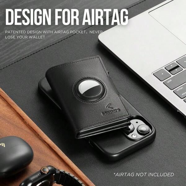 Airtag Men's Small Wallet (Airtag Not Included) Slim Wallet With Coin Compartment RFID Protection Wallet Card Hold...