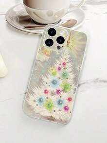 Funda para teléfono navideño Funda para teléfono 17 Pro Max Angel Lighting Tree Dreamy Festival Style Phone Transparente, Compatible con 17/16/15/14/13/12/11/XS, Compatible con A16/A25/A35/A54/A73, Compatible con S24/S23Plus/S22Ultra, Impermeable, Resistente a los Golpes y a los arañazos - transparente - Ver 7