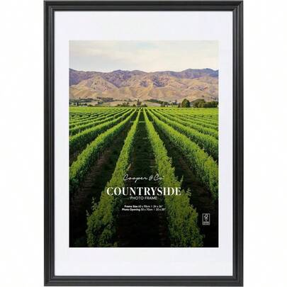 . 60x90 To 50x70 Countryside Photo Frame Black