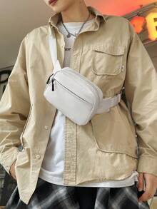 Men's Chest Bag, Waist Bag, Messenger Bag, Fashion Shoulder Bag, PU Crossbody Bag, Casual Phone Chest Bag Belt Bag Festival - Multicolor - View 7