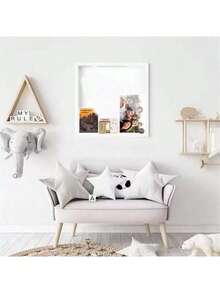 方形音乐会旅行照片盒，透明明信片和门票展示盒，家庭纪念品相框盒，时光碎片，音乐会门票，旅行存根，机票，货币收藏盒，音乐会纪念品门票夹，照片收纳盒，世界地图标记保存盒 - 彩色 - 查看 6