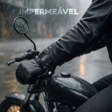 Black Leather Executive Gloves, Waterproof, Touchscreen, Winter, Unisex, Thermal, Lined - màu đen - Xem 2