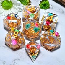 Xúc xắc nhập vai đa diện bằng nhựa (7 miếng) - Xúc xắc chơi nhập vai bằng tay/trên máy tính & Quà tặng sinh nhật ngày lễ - Nhiều màu - View 1