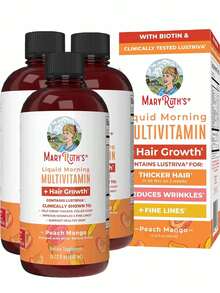 Liquid Multivitamin For Women With Lustriva® – Hair Growth, Skin Radiance & Energy Support – Biotin 10,000mcg, B-Complex, Vitamin D & C – Peach Mango – 30 Fl Oz - 3瓶 - 查看 10