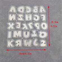 1 件 2025 金属切割模具模板剪贴簿切割模具用于纸卡制作剪贴簿 DIY 卡片相册工艺装饰字母花边金属切割模具 - 銀色 - 查看 12