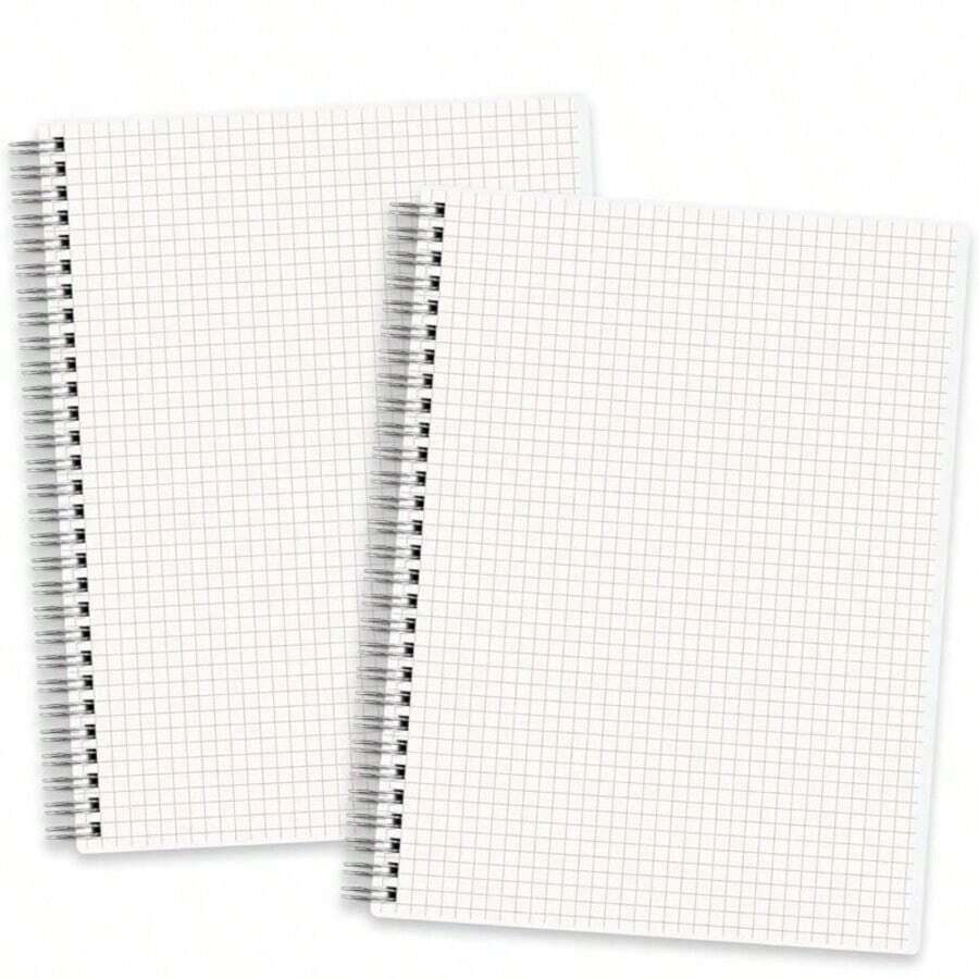 Cuaderno Espiral  CUADRO CHICO Impermeable 70 Hojas A4/A5/B5/A6, con Cubierta PP Antiderrames - CUADRO CHICO, Papel Premium 120gr para Escuela y Oficina - A4 - Ver 1