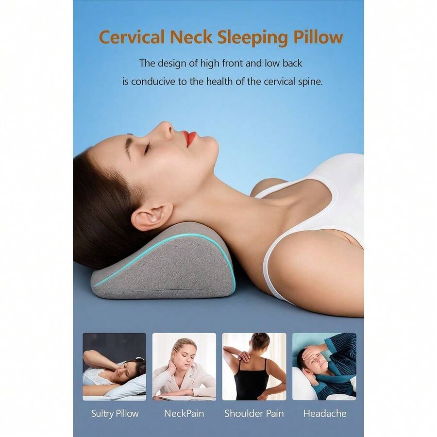 Orthopedic Cervical Viscoelastic Pillow – 12x65x23cm / Ergonomic And Anti-Stress Support - Qiu Gifts - 隨機的 - 查看 1
