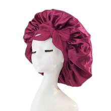 1pc Luxurious Satin-Silk Sleeping Bonnet - Frizz-Free Hair Protection With Adjustable Tie Band, Unisex For Men/Women (Curly/Straight Hair), Shower Cap Breathable Winter Night Hair Care Essential, Christmas Stocking Stuffer 2025 - Multicolor - View 9
