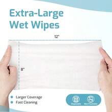 SUNKISS Trustplus Wet Wipes For Adult Rinse Extra Large 8 X12 Body Cleaning Washcloths For Elderly Incontinence And Cleansing Fresh Scented 50 Count - Fresh+50 片裝(1 包) - 查看 3
