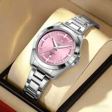 NARY Women's Casual And Elegant Quartz Watch Features A Stylish Dial With Date And Week Displays, A Waterproof Stainless Steel Strap, Suitable For Daily Life, Parties, Gatherings And Other Occasions - one-size - View 2