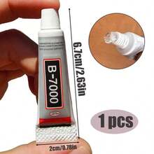 B7000 透明珠宝胶水，防水柔性粘合剂，细尖，适用于金属、玻璃、织物、水钻、手机和鞋子维修、DIY工艺品和珠宝制作。 - 透明 - 查看 10