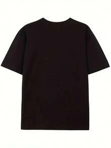 Camiseta gráfica navideña de algodón 100% para hombres - Camioneta eléctrica negra y diseño festivo "MERRY TESMAS", camiseta de manga corta con cuello redondo de ajuste elástico, comodidad para todas las estaciones, tallas S-XXXL, ropa casual festiva| Camisa de Diseño Festivo| Calidad de impresión duradera, camisetas navideñas - Negro - Ver 4