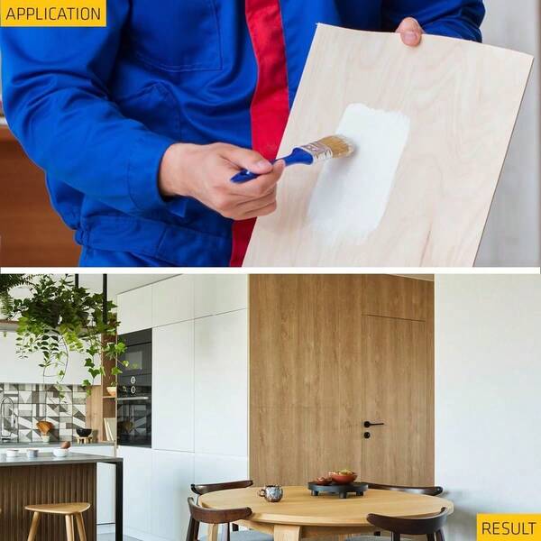 - Wood Adhesive - SikaBond PVA - White - Wood Working Glue - Interior And Exterior - Flexible Permanent Bonding - 500ml