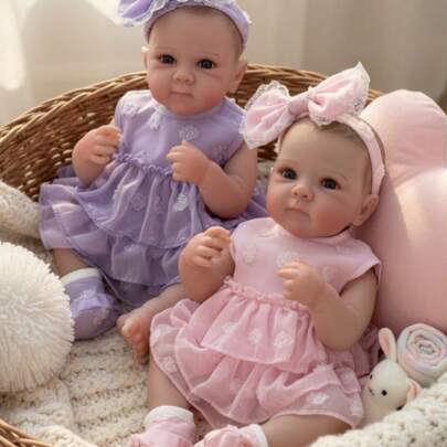 Bettie Doll head 1-4 18 Inch Full Body Soft Reborn Baby Doll Bettie Girl With Painted Lifelike Hair Newborn Girl Toy, Collectible Gift