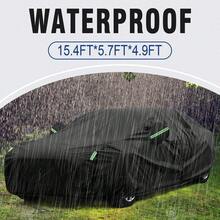 Heavy Duty Outdoor Car Cover - All-Weather Winter Protection | Waterproof, Snow-Proof, UV-Resistant, Dust-Proof | Full Car Coverage, With Safety Strap | Fits Sedans, Easy Installation | Auto Accessories - Black - View 4