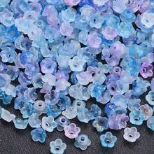 beadia Bộ hạt hoa nhỏ bằng Acrylic 10g 6x3mm trang nhã với giấy bạc vàng - Lấp lánh và mờ, nhiều màu sắc để làm đồ trang sức DIY, vòng tay & vòng cổ - bông hoa - Xem 23