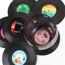 Vinyl Record Coasters, 6 Pieces Of Retro Style Vinyl Coasters - Default - View 6