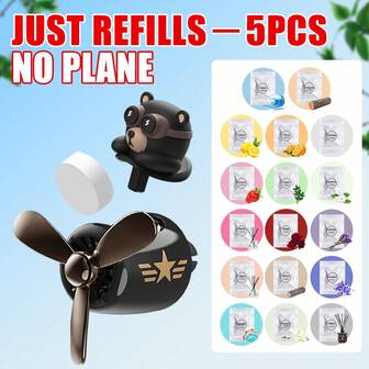 无需飞行员或飞机！只需5片飞机/汽车空气清新剂补充装，即可获得多种香味，包括海洋古龙水、柠檬柑橘、草莓、雪松、乌木、茉莉、玫瑰、薰衣草、野生风铃草、鼠尾草、海盐、英国梨、小苍兰、栀子花、绿茶等等。