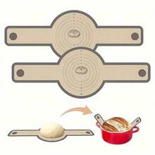 1/2 st, holländsk ugn silikonbrödsslinga, non-stick, lätt att rengöra, återanvändbara bakdynor av silikonbröd med långa handtag, lätt att överföra surdegsbröd - 1 st - Visa 5