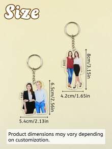 1 pièce/3 pièces Porte-clés acrylique personnalisé, porte-clés photo personnalisé, pendentif de sac à dos pour femme, porte-clés pour animaux de compagnie personnalisés, étiquettes de clés, porte-clés acrylique pour couples, amis, animaux de compagnie, porte-clés photo personnalisé, effet double face, breloques - Modèle A - Voir 8